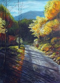 Sarah J Nasir, 30 X  42, Acrylic On Canvas, Prism of Autumn Grove, AC-SJN-001